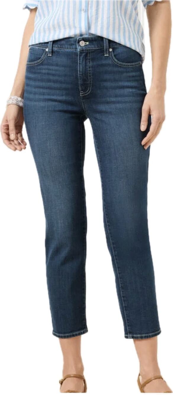 Talbots Straight Leg Crop Jeans Women's 6 Dark Blue